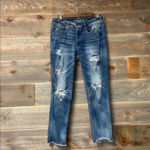 American Eagle Outfitters Denim - American Eagle Destroyed Button Fly Tomgirl Jeans